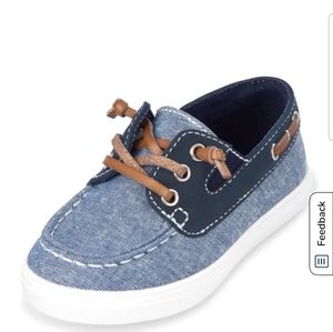 NWT Toddler Boys Chambray Boat Shoes
